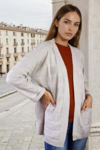 Our City Cardigan has sweet, clean lines with a contemporary feel. And as with all our sweaters it is made of 100% pure baby alpaca with no synthetics.