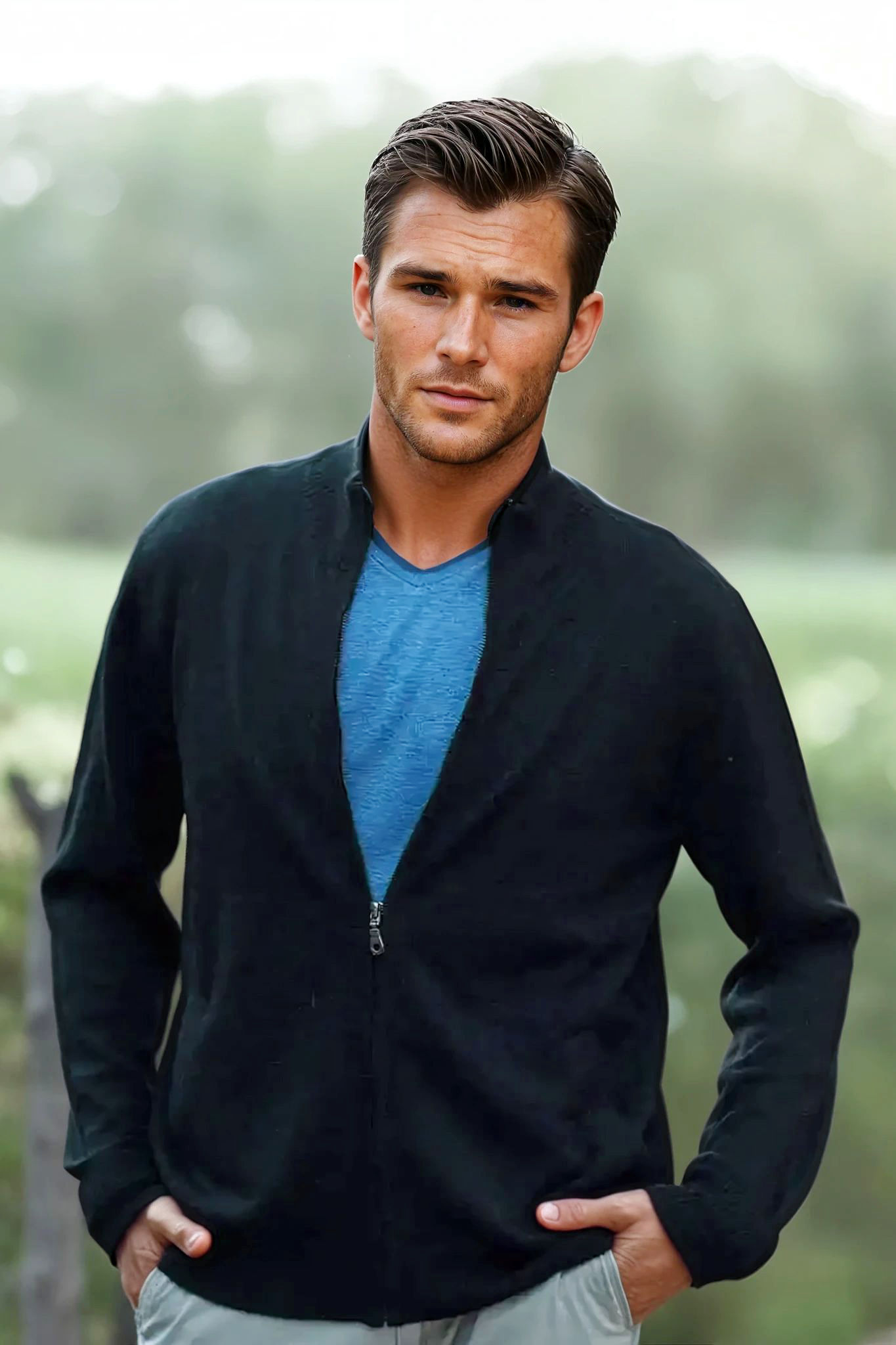 Men's Baby Alpaca Zip Cardigan | Mt Caesar Alpacas