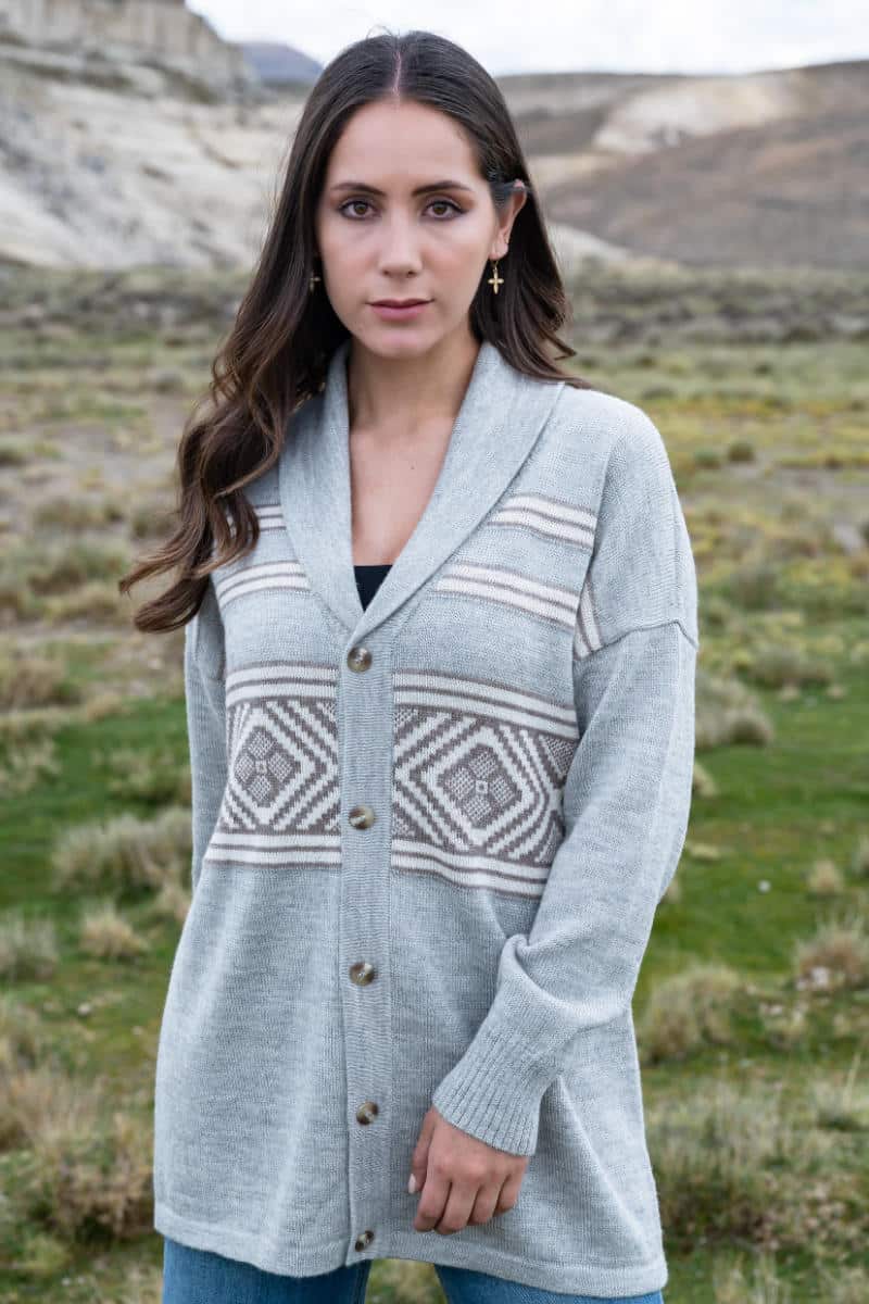 Pure Alpaca Aztec Cardigan - Image 2