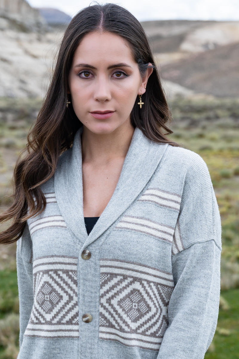Pure Alpaca Aztec Cardigan - Image 3