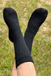 Mt. Caesar Alpacas Polar Plush Alpaca Socks in Black