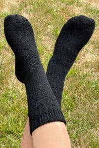 Mt. Caesar Alpacas Polar Plush Alpaca Socks in Black