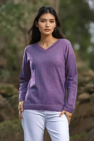 Pure Baby Alpaca Sumptuously Soft V‑Neck – Modern Comfort, All‑Day Ease