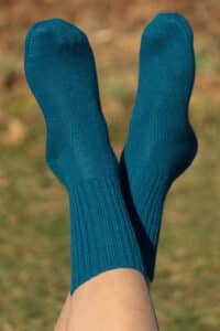 100% Pure Baby Alpaca Socks in Teal