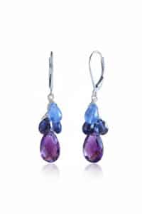 AMETHYST LOLITE TANZANITE EARRINGS