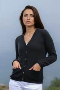 Essential 100% Pure Baby Alpaca Button Cardigan