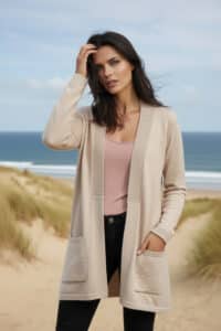 The Soft Luxe Alpaca Open Cardigan in 100% Pure Baby Alpaca