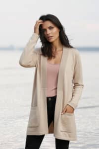 The Soft Luxe Alpaca Open Cardigan in 100% Pure Baby Alpaca