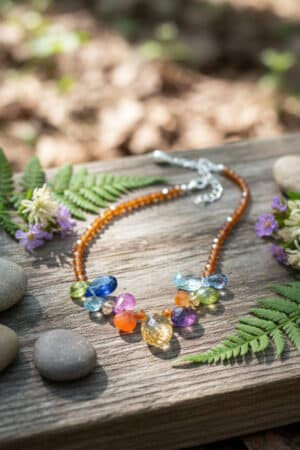 Citrine, Hessonite and Multi-Colored Gemstone Bracelet