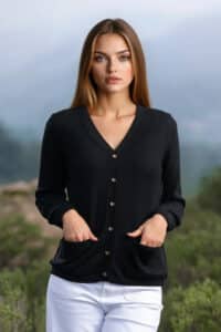 Essential 100% Pure Baby Alpaca Button Cardigan