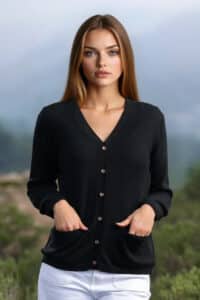 Essential 100% Pure Baby Alpaca Button Cardigan