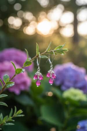 Triple Ruby Earrings