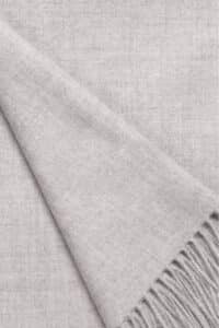 100% PURE BABY ALPACA SILVER GREY THROW