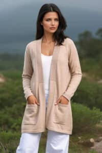 The Soft Luxe Alpaca Open Cardigan in 100% Pure Baby Alpaca
