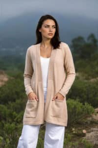 The Soft Luxe Alpaca Open Cardigan in 100% Pure Baby Alpaca